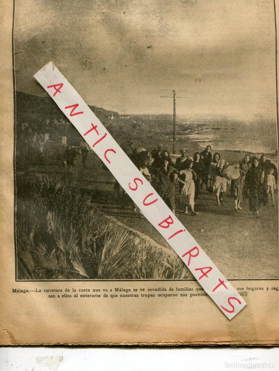 Coleccionismo de revistas y peri&oacute;dicos: PERIODICO GUERRA CIVIL A&Ntilde;O 1937 REFUGIADOS DE MALAGA VALLE DE ABDALAGIS ALORA PIZARRA CARTAMA