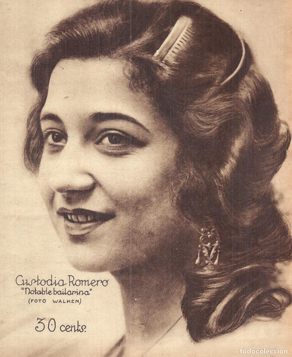 Colecionismo de Revistas e Jornais: 1924 HOJA REVISTA PORTADA ARTISTA BAILARINA FLAMENCA DE LA CAROLINA CUSTODIA ROMERO 'VENUS DE BRONCE
