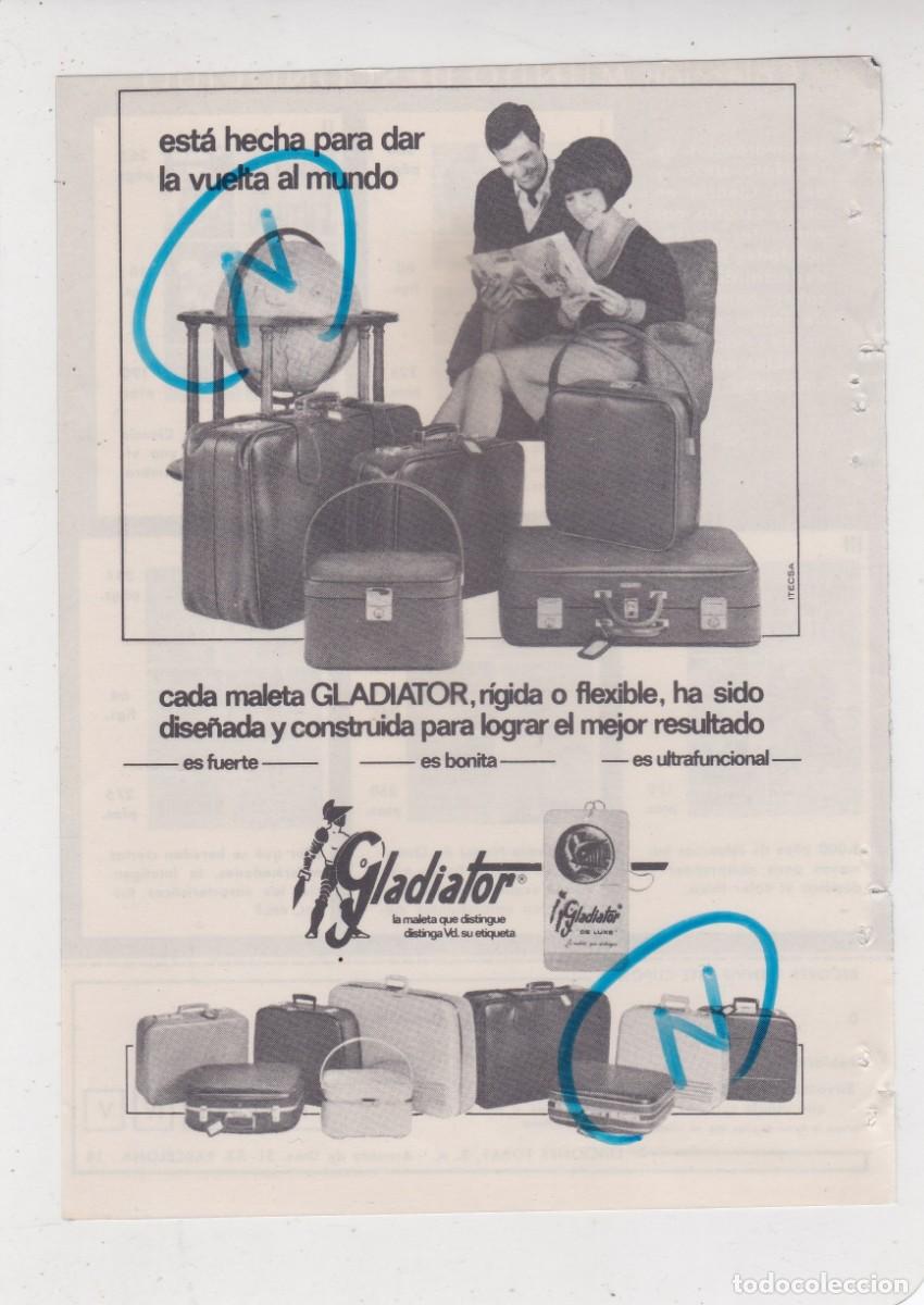 Coleccionismo de Revistas y Peri&oacute;dicos: PUBLICIDAD T 1966. ANUNCIO MALETA GLADIATOR
