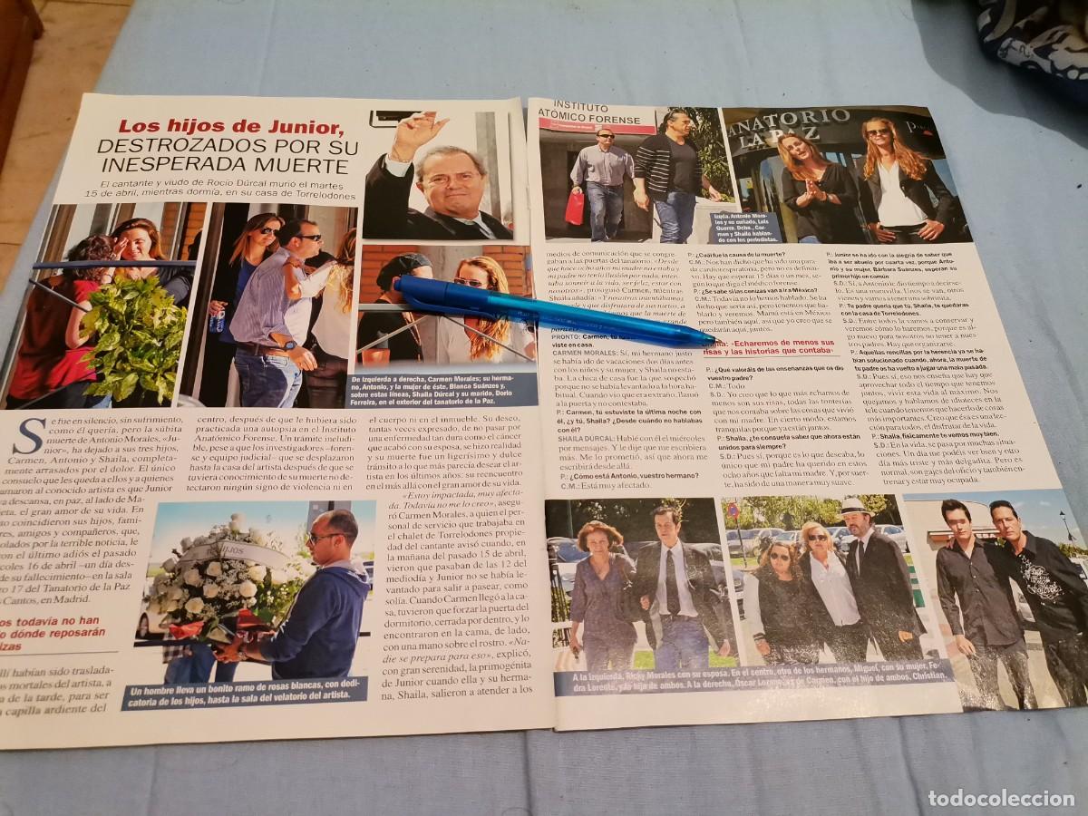 Coleccionismo de Revistas y Peri&oacute;dicos: LOS HIJOS DE JUNIOR CANTANTE Y VIUDO DE ROCIO DURCAL RECORTE REVISTA 2 PAGINAS 2014