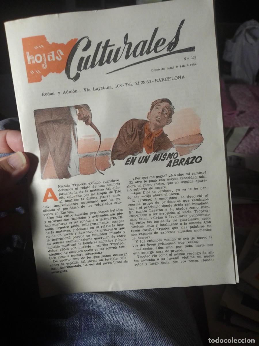Coleccionismo de Revistas y Peri&oacute;dicos: Hojas culturales 393, Barcelona 1958