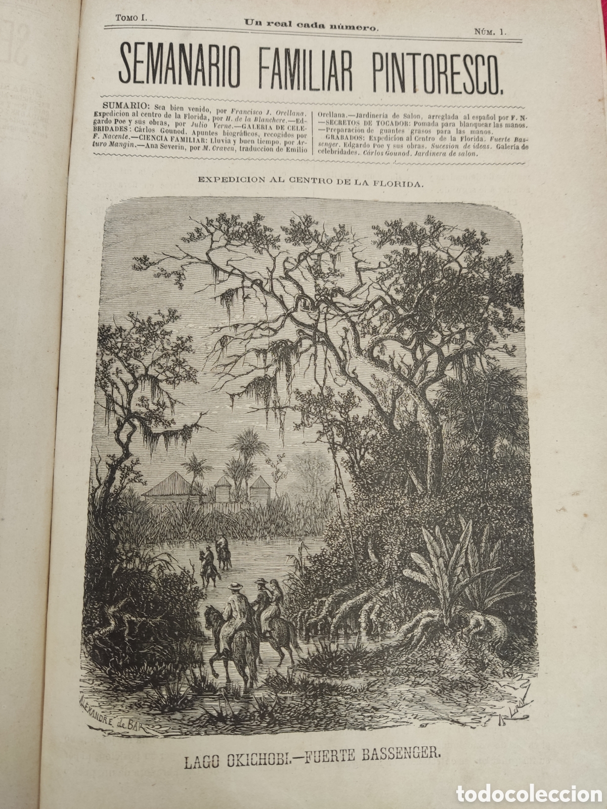 Collection Magazines and Newspapers: L-4120. SEMANARIO FAMILIAR PINTORESCO DEL NUMERO 1 AL NUMERO 26