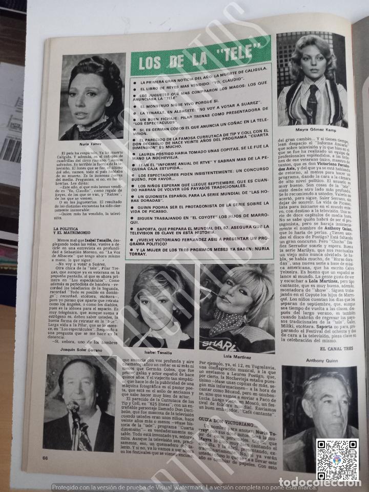 Collectionnisme de Revues et Journaux: MAYRA GOMEZ KEMP lola martinez isabel tenaille nuria torray joaquin soler serrano