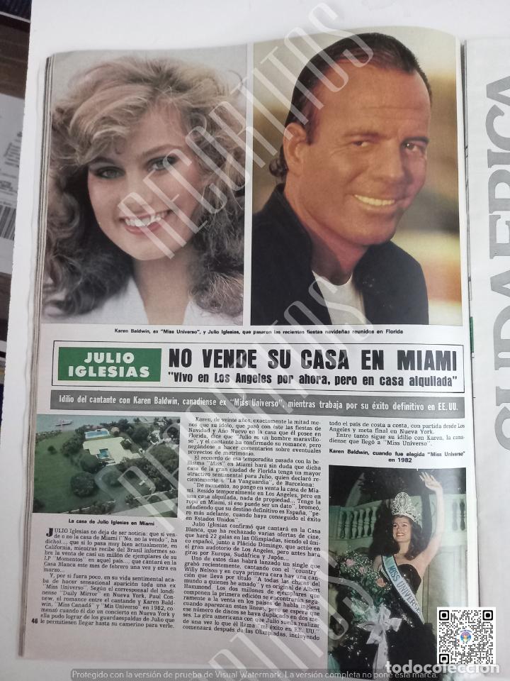 Coleccionismo de Revistas y Peri&oacute;dicos: karen baldwin miss universo julio iglesias