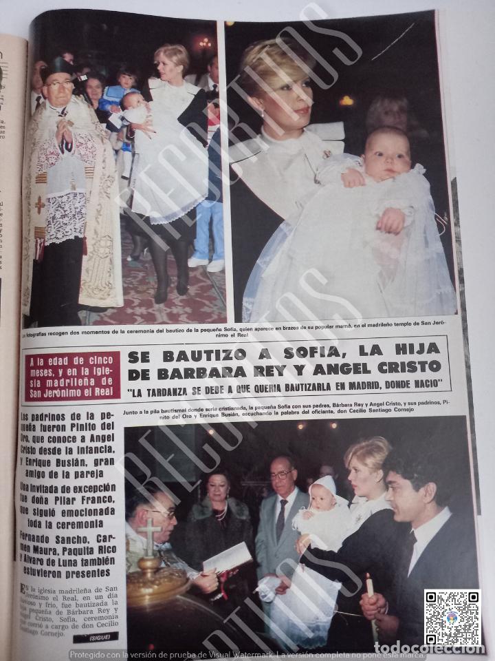 Coleccionismo de revistas y peri&oacute;dicos: barbara rey angel cristo bautizo de sofia cristo