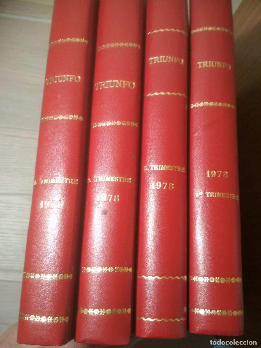 Coleccionismo de revistas y peri&oacute;dicos: TRIUNFO. Revista A&ntilde;o completo 1978, encuadernado por trimestres