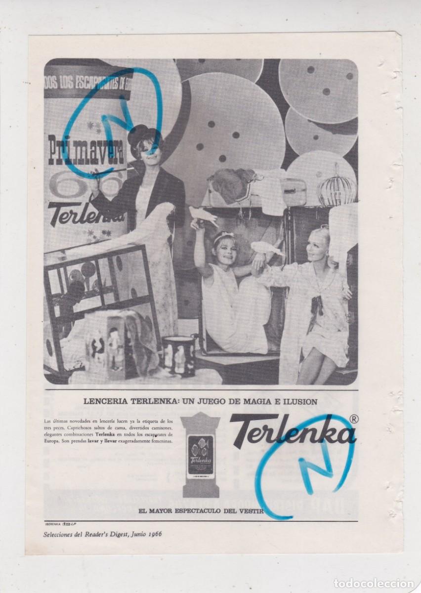 Coleccionismo de Revistas y Peri&oacute;dicos: PUBLICIDAD T 1966. ANUNCIO LENCERIA TERLENKA