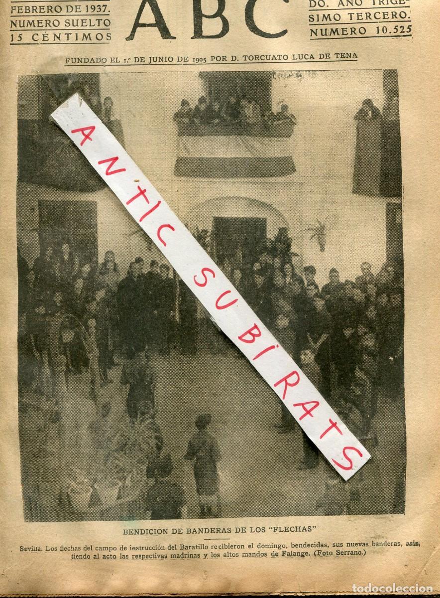 Coleccionismo de Revistas y Peri&oacute;dicos: PERIODICO A&Ntilde;O 1937 GUERRA CIVIL CAMPO DEL BARATILLO SEVILLA ORJIVA MORTRIL CONDE VALLELLANO CORDOBA