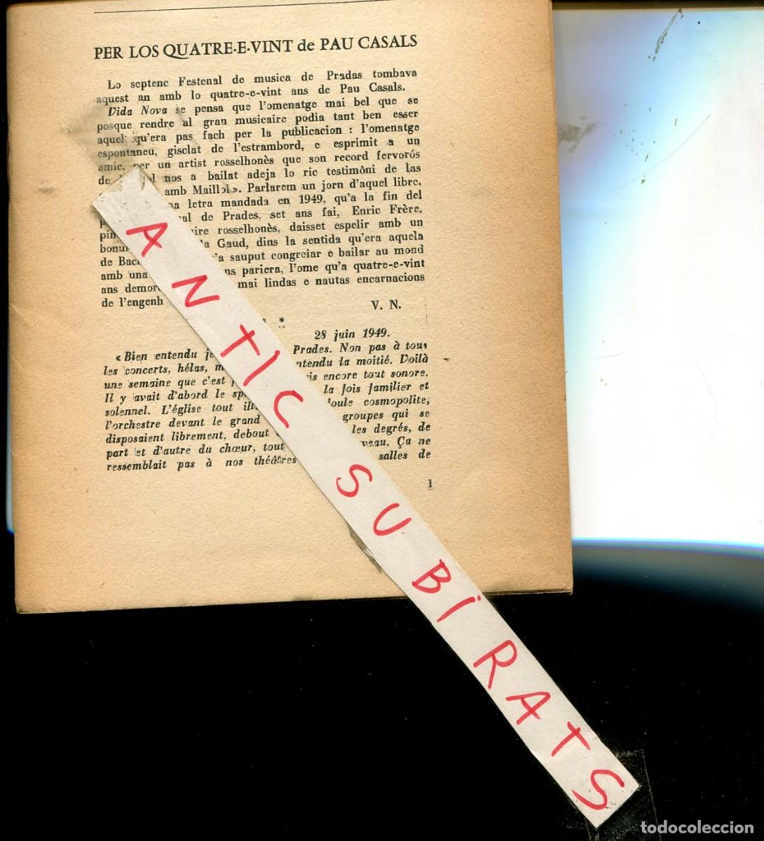 Coleccionismo de Revistas y Peri&oacute;dicos: REVISTA A&Ntilde;O 1956 EXILI CATALA A FRAN&Ccedil;A PAU CASALS A AVINYO ALGUER ANDORRA ALGUERO