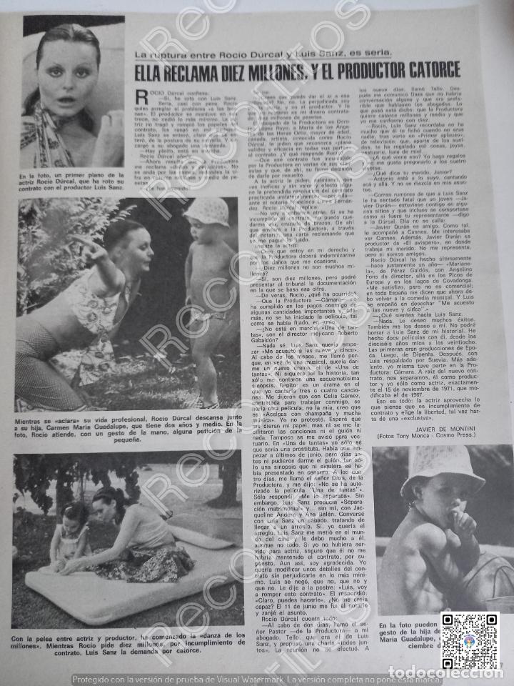 Coleccionismo de Revistas y Peri&oacute;dicos: ROCIO DURCAL recorte vintage