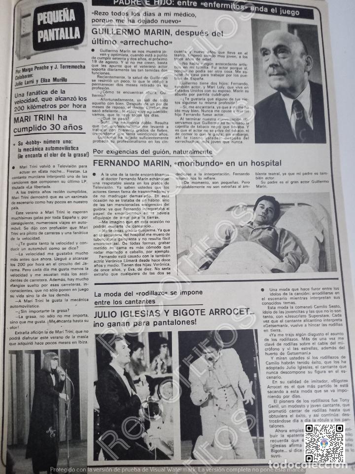 Coleccionismo de Revistas y Peri&oacute;dicos: GUILLERMO MARIN FERNANDO JULIO IGLESIAS BIGOTE ARROCET MARI TRINI