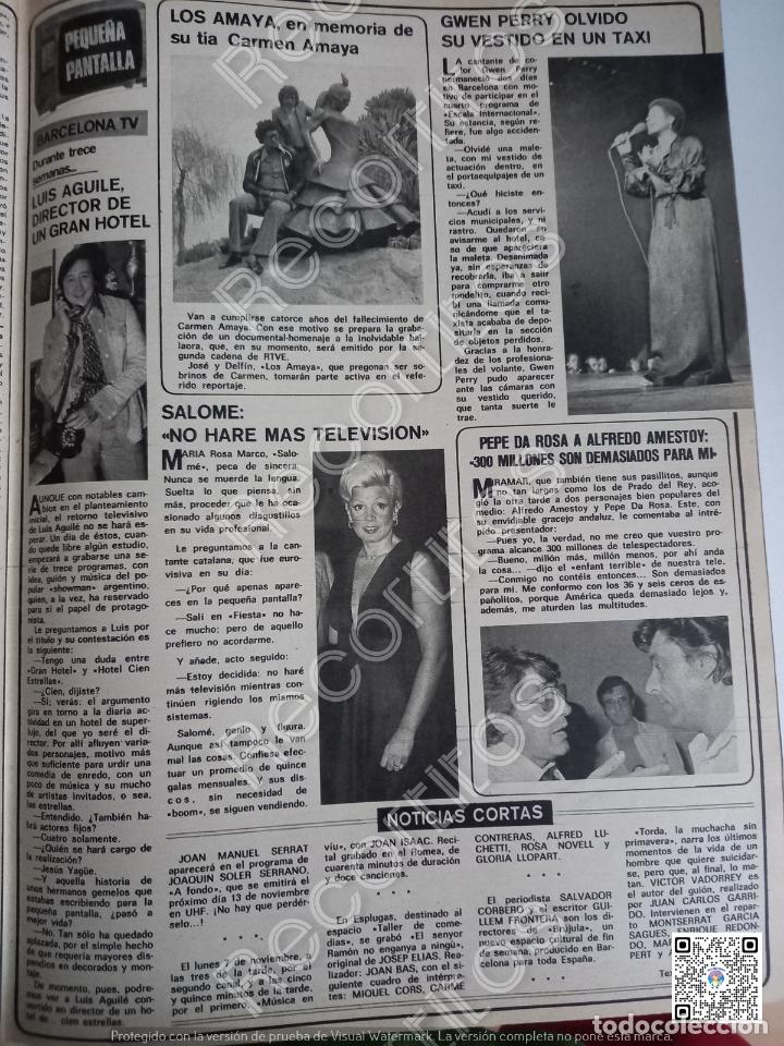 Coleccionismo de Revistas y Peri&oacute;dicos: SALOME LUIS AGUILE CARMEN AMAYA LOS AMAYA GWEN PWRRY PEPE DA ROSA
