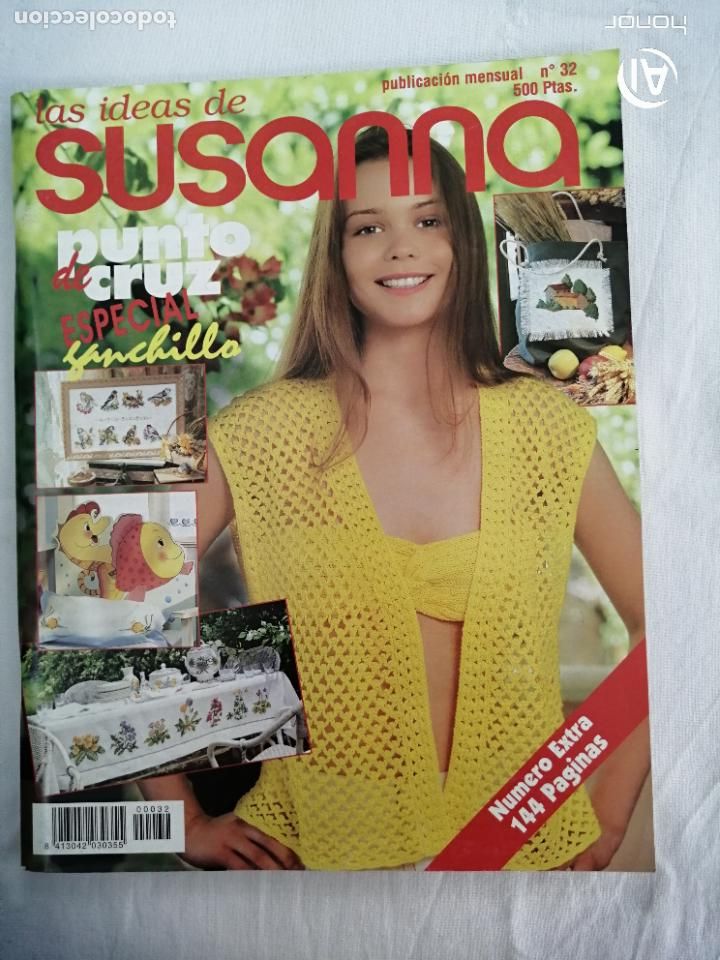 Coleccionismo de Revistas y Peri&oacute;dicos: LAS IDEAS DE SUSANNA 32. PUNTO DE CRUZ, PAJAROS, PAISAJES, ESPECIAL GANCHILLO: GORROS, TOPS, BIKINIS