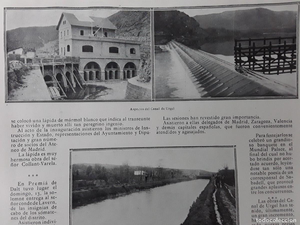 Collection Magazines and Newspapers: OBRAS CANAL DE URGEL LO TERRAPLE-CASTELLSERA HOJA A&Ntilde;O 1913