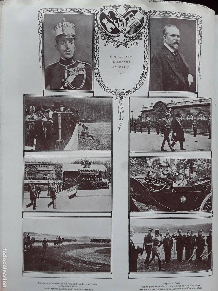 Collection Magazines and Newspapers: ALFONSO XIII EN PARIS HOJA A&Ntilde;O 1913
