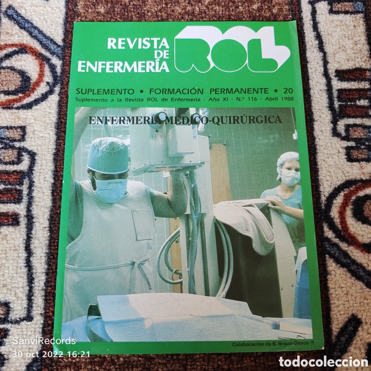 Sammeln von Zeitschriften und Zeitungen: REVISTA DE ENFERMER&Iacute;A ROL, SUPLEMENTO 20 (ABRIL 1988)