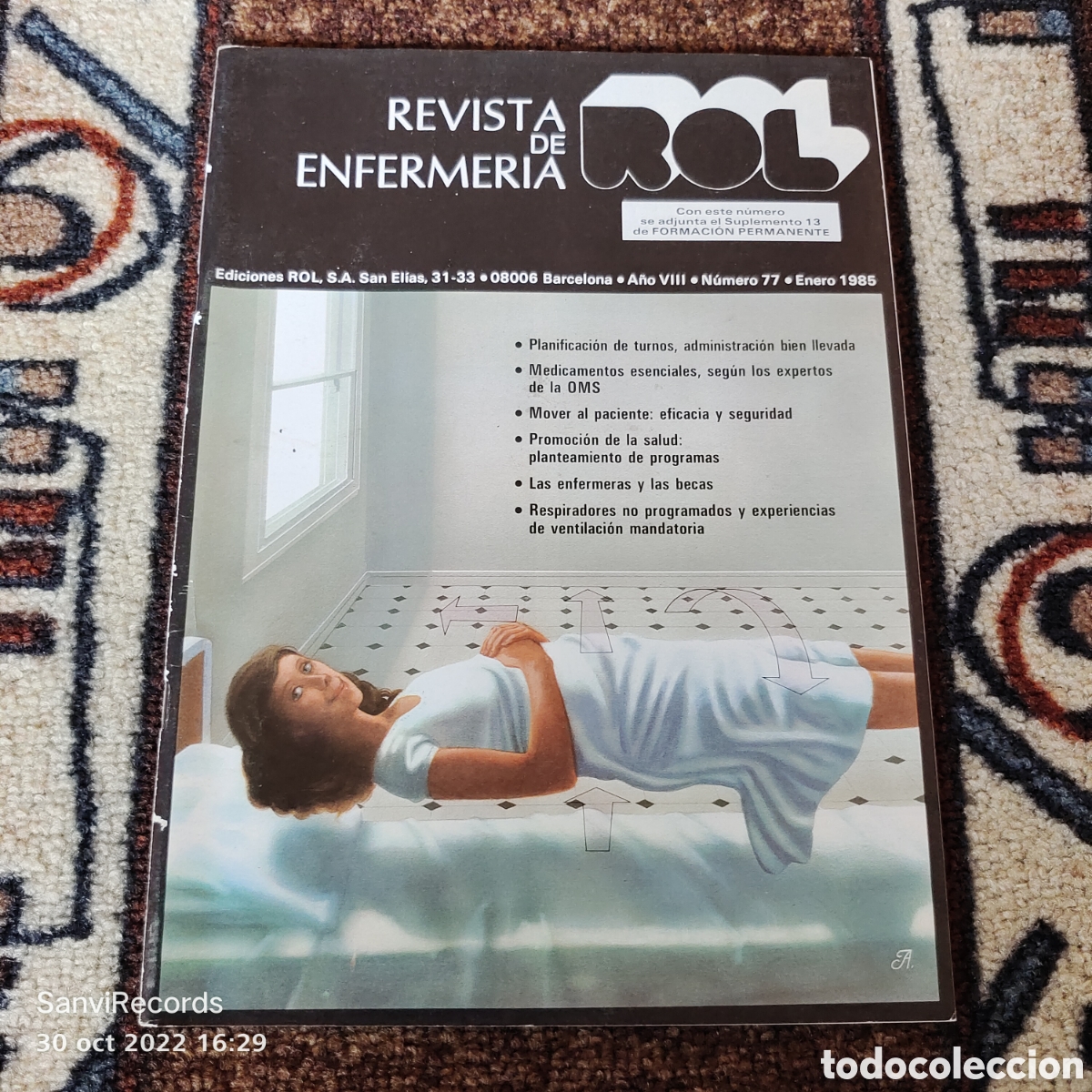 Collectionnisme de Revues et Journaux: REVISTA DE ENFERMER&Iacute;A ROL N&deg; 77 (ENERO 1985) (EDICIONES ROL)