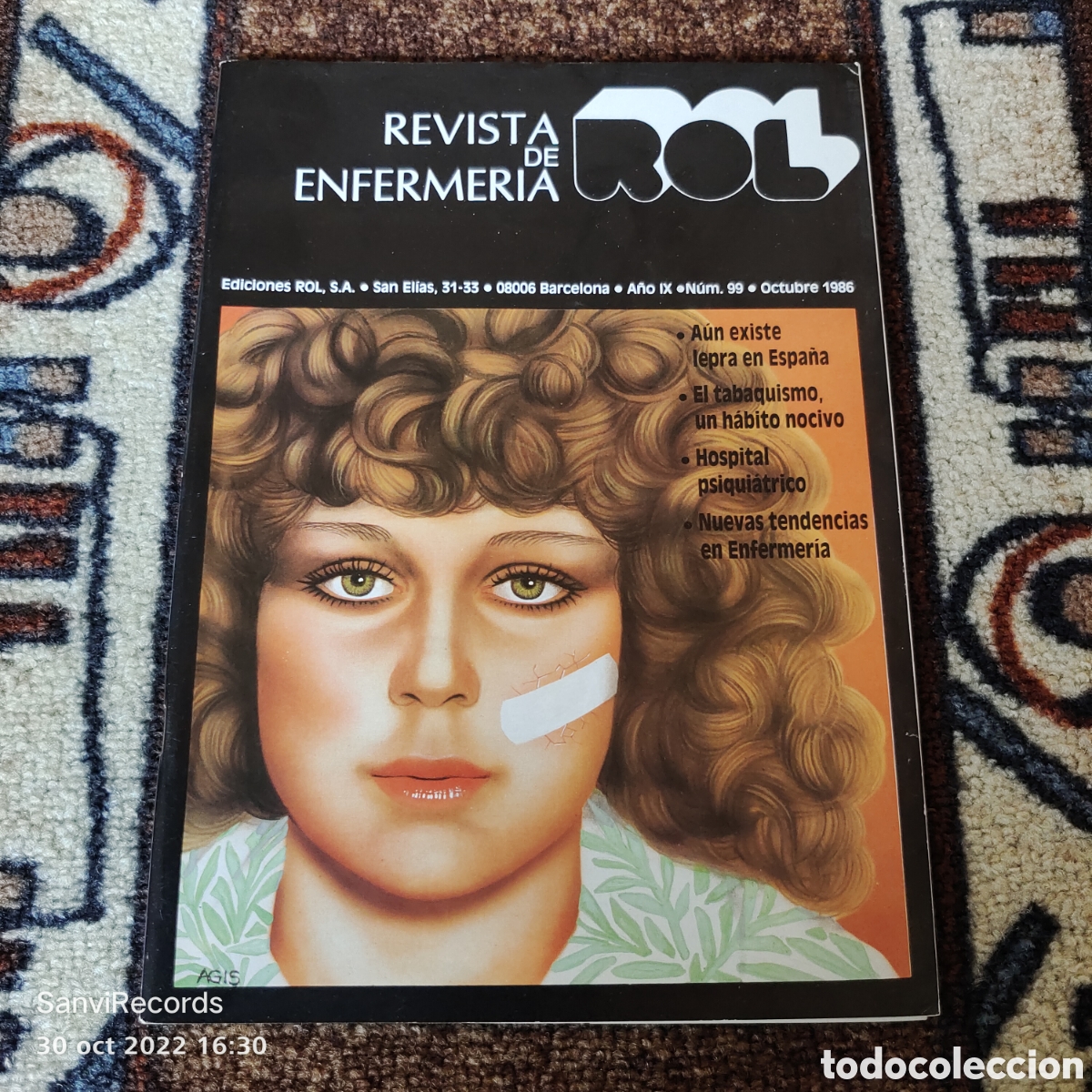 Coleccionismo de revistas y peri&oacute;dicos: REVISTA DE ENFERMER&Iacute;A ROL N&deg; 99 (OCTUBRE 1986) (EDICIONES ROL)
