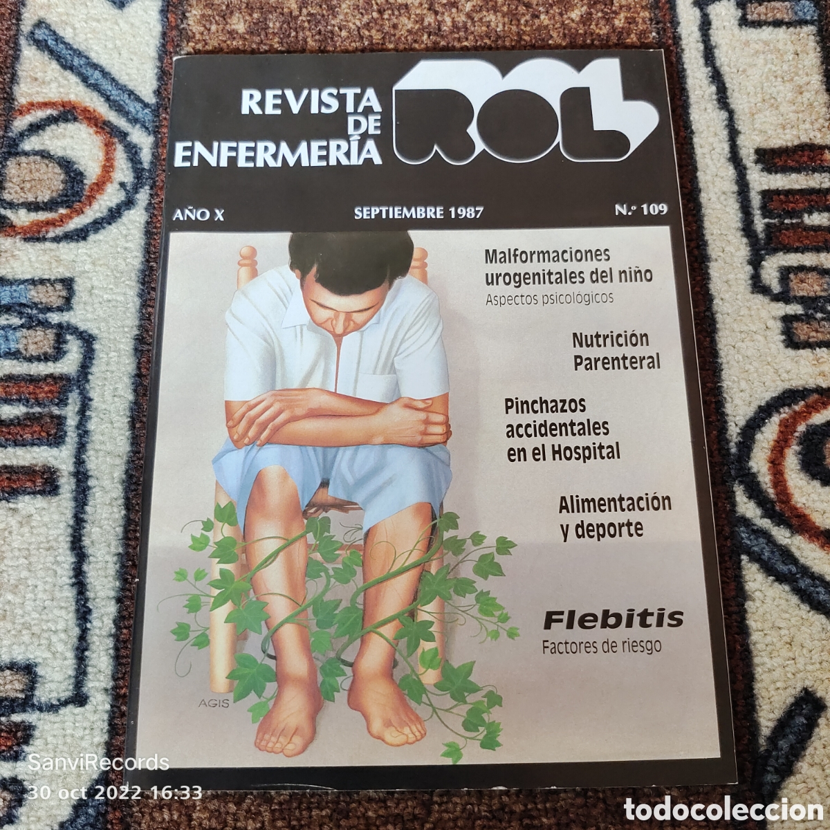Coleccionismo de revistas y peri&oacute;dicos: REVISTA DE ENFERMER&Iacute;A ROL N&deg; 109 (SEPTIEMBRE 1987) (EDICIONES ROL)