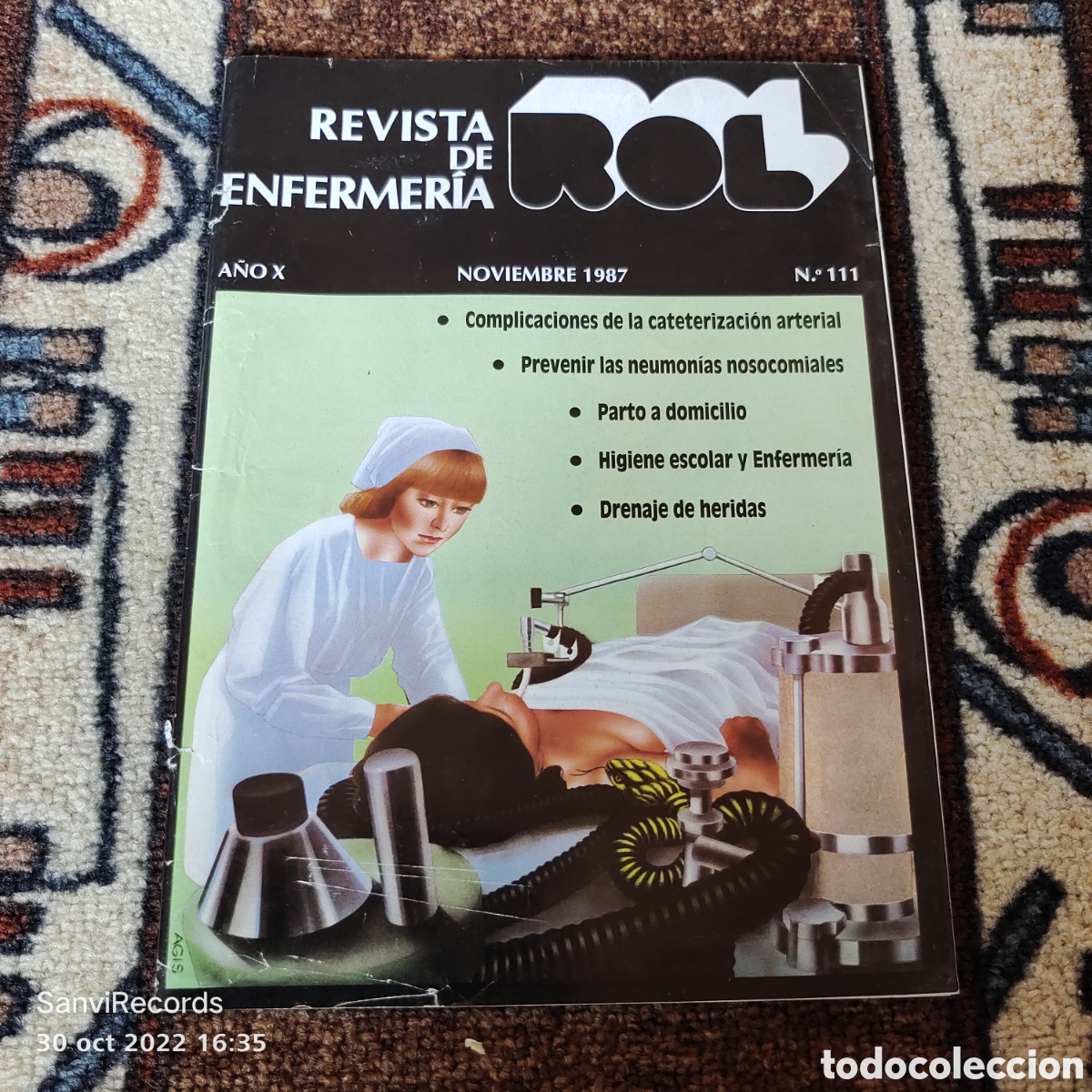 Coleccionismo de revistas y peri&oacute;dicos: REVISTA DE ENFERMER&Iacute;A ROL N&deg; 111 (NOVIEMBRE 1987) (EDICIONES ROL)