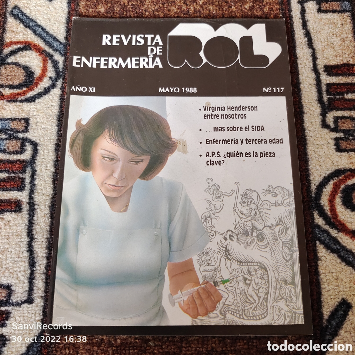 Coleccionismo de revistas y peri&oacute;dicos: REVISTA DE ENFERMER&Iacute;A ROL N&deg; 117 (MAYO 1988) (EDICIONES ROL)