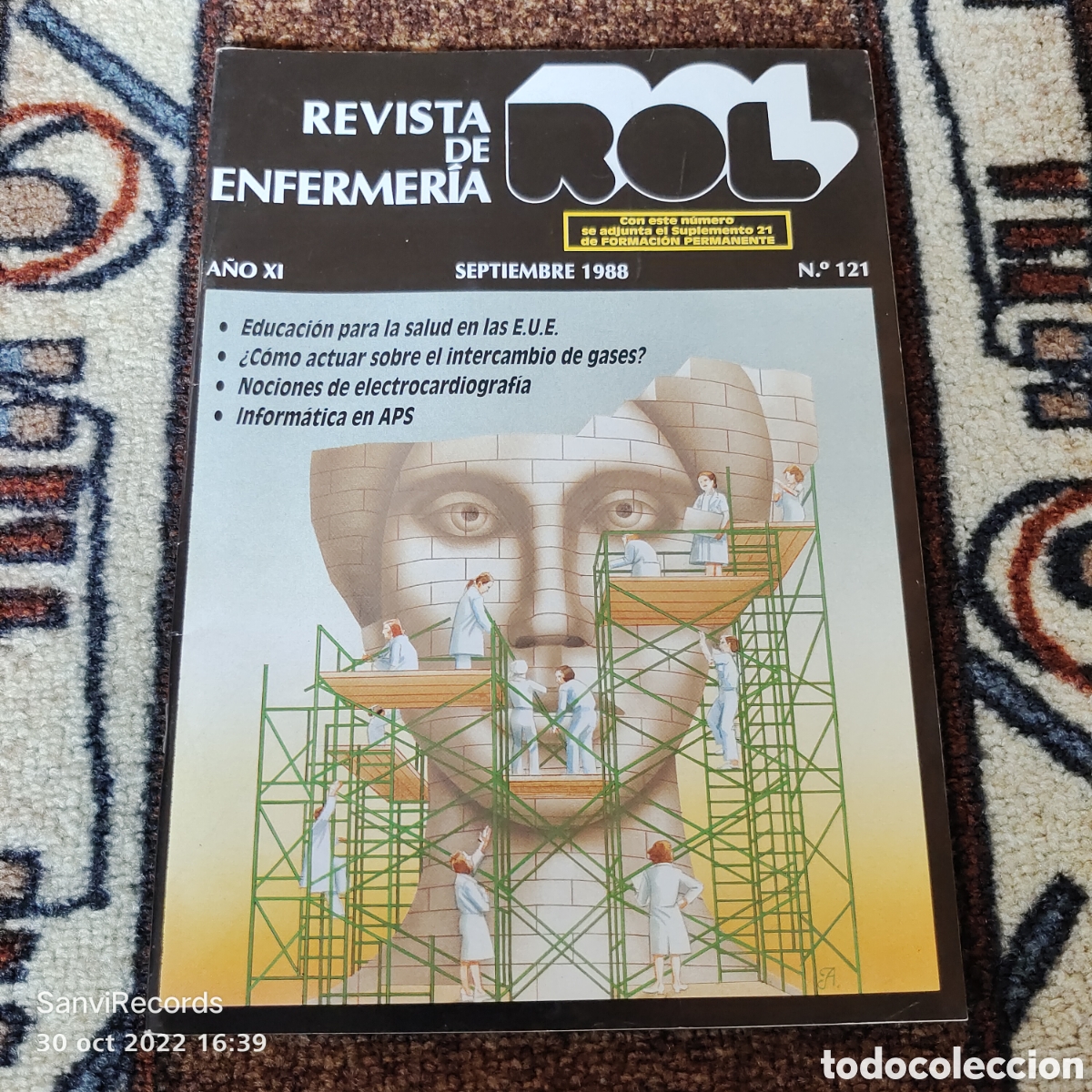 Coleccionismo de revistas y peri&oacute;dicos: REVISTA DE ENFERMER&Iacute;A ROL N&deg; 121 (SEPTIEMBRE 1988) (EDICIONES ROL)