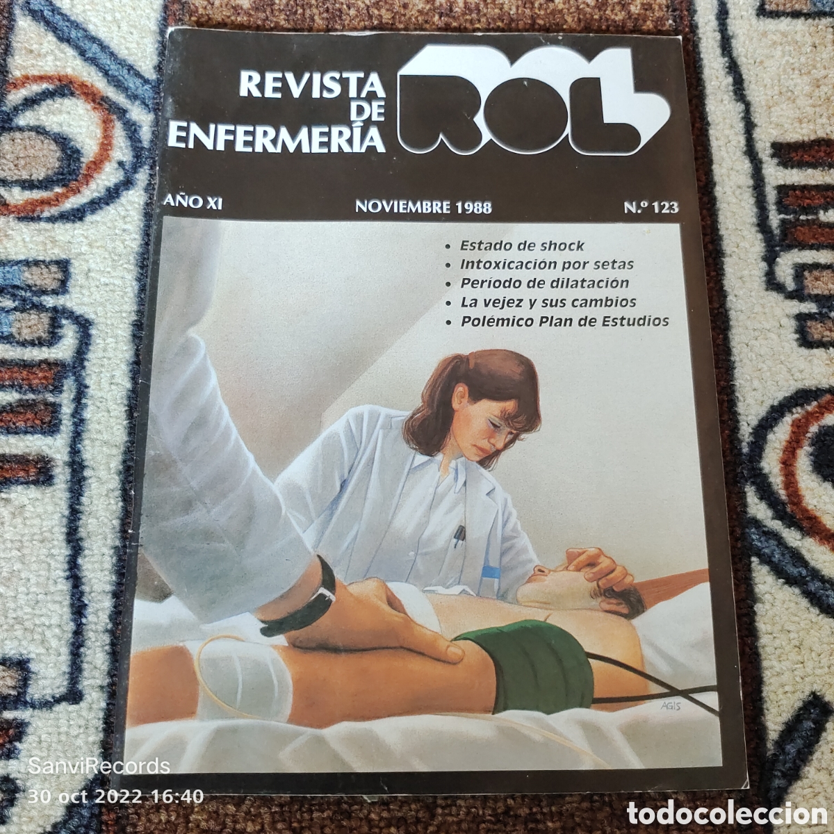 Coleccionismo de revistas y peri&oacute;dicos: REVISTA DE ENFERMER&Iacute;A ROL N&deg; 123 (NOVIEMBRE 1988) (EDICIONES ROL)