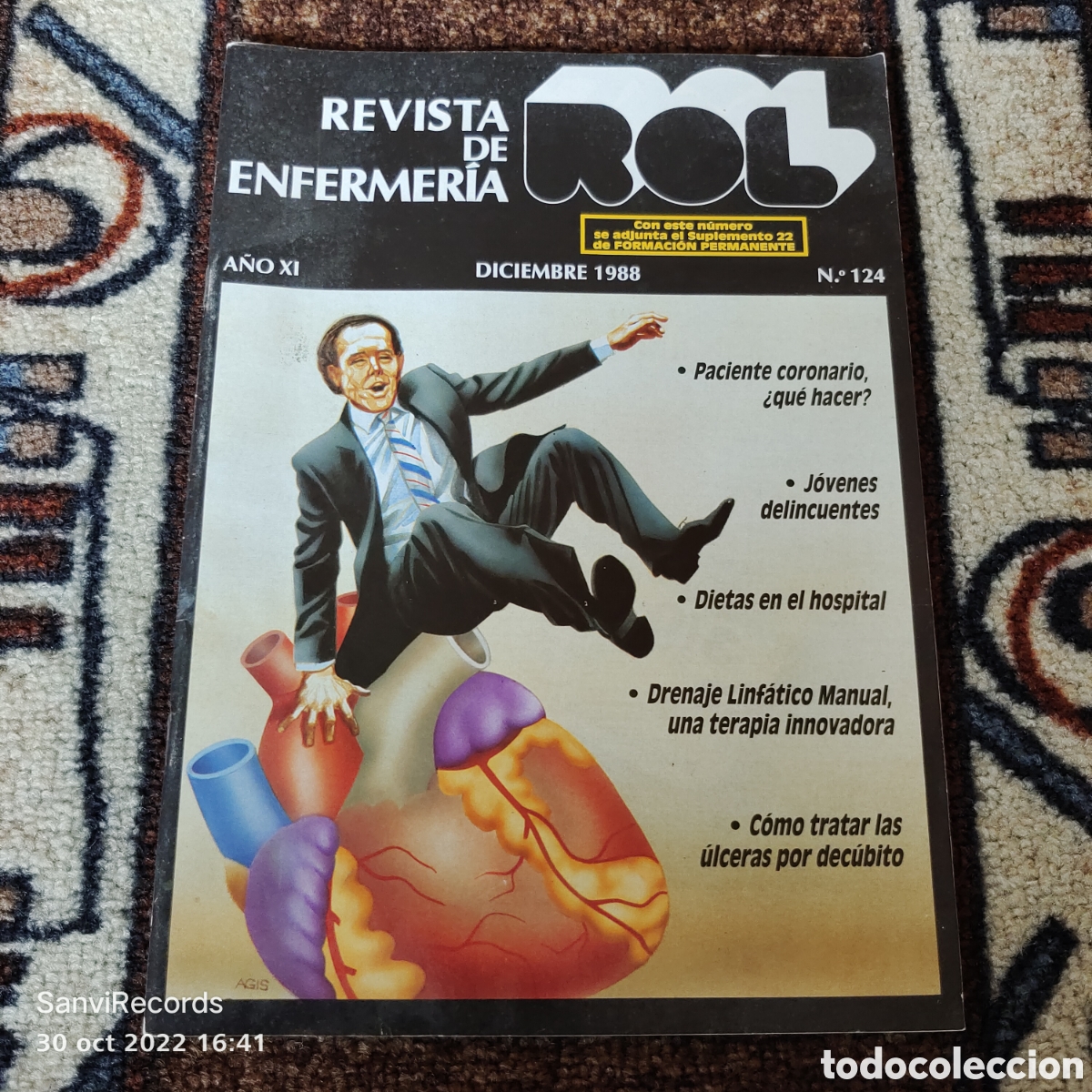 Coleccionismo de revistas y peri&oacute;dicos: REVISTA DE ENFERMER&Iacute;A ROL N&deg; 124 (DICIEMBRE 1988) (EDICIONES ROL)