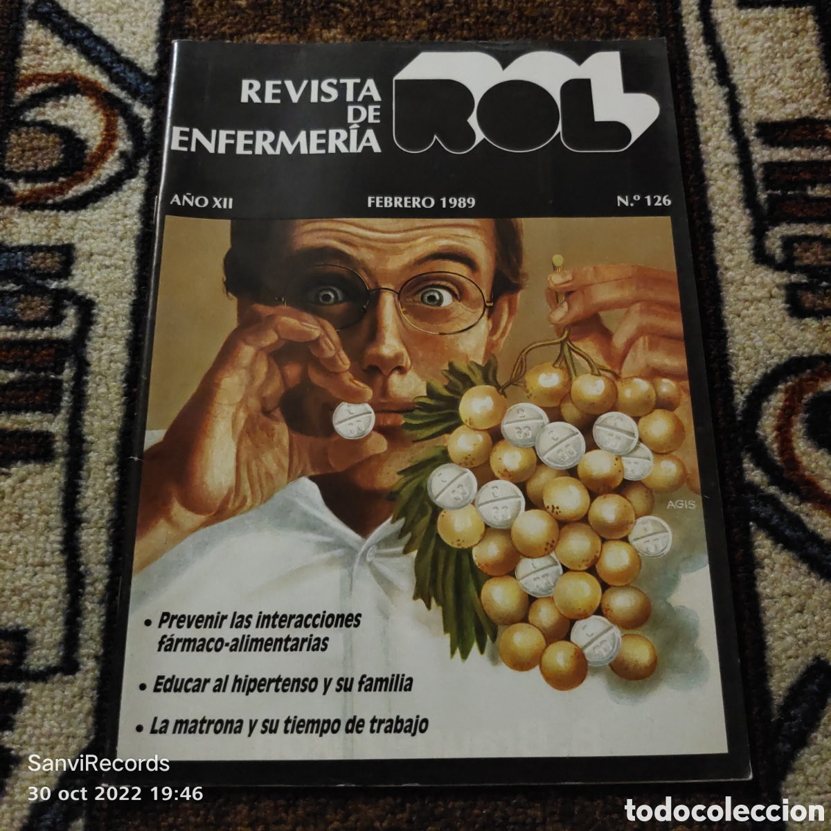 Coleccionismo de revistas y peri&oacute;dicos: REVISTA DE ENFERMER&Iacute;A ROL N&deg; 126 (FEBRERO 1989) (EDICIONES ROL)
