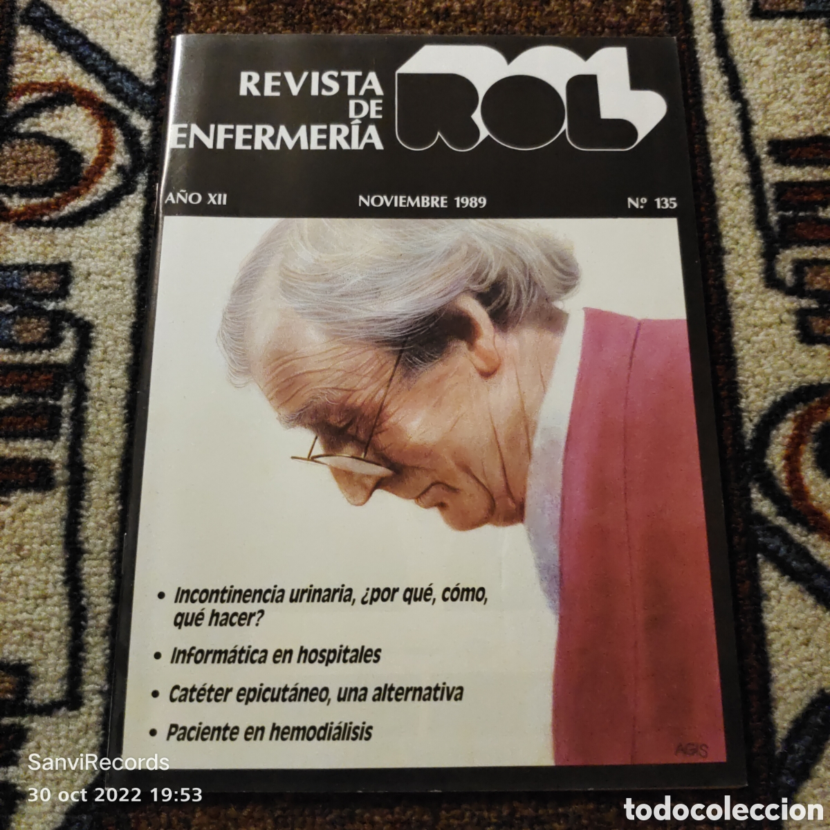 Coleccionismo de revistas y peri&oacute;dicos: REVISTA DE ENFERMER&Iacute;A ROL N&deg; 135 (NOVIEMBRE 1989) (EDICIONES ROL)