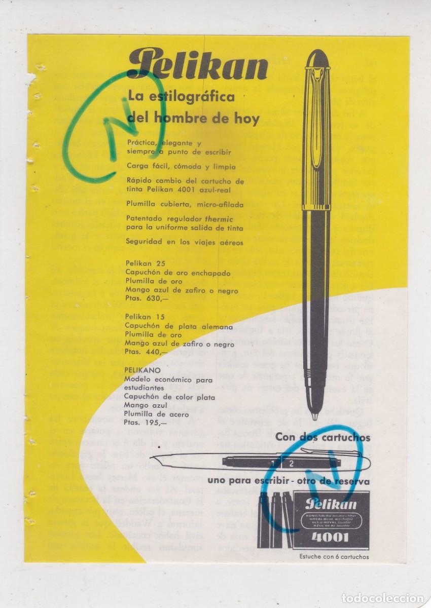 Coleccionismo de Revistas y Peri&oacute;dicos: PUBLICIDAD T 1963. ANUNCIO ESTILOG&Aacute;FICA PELIKAN
