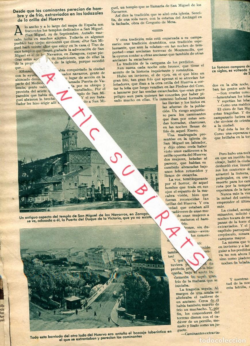 Coleccionismo de Revistas y Peri&oacute;dicos: REVISTA A&Ntilde;O 1934 TORRE DE SAN MIGUEL DE LOS NAVARROS ZARAGOZA BECERRADA EN FUENCARRAL PIQUER BEDROS