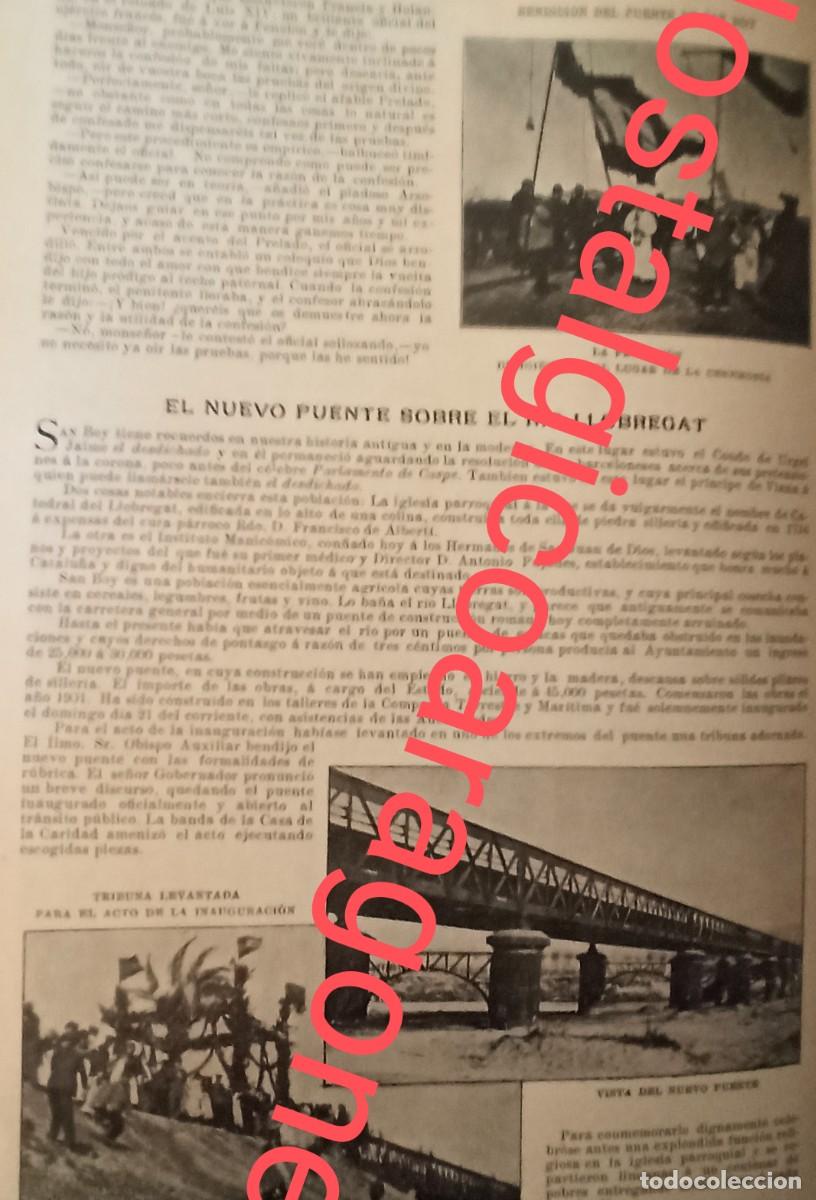 Sammeln von Zeitschriften und Zeitungen: San Boi Llobregat Barcelona inauguraci&oacute;n puente foto revista principio siglo XX 190L