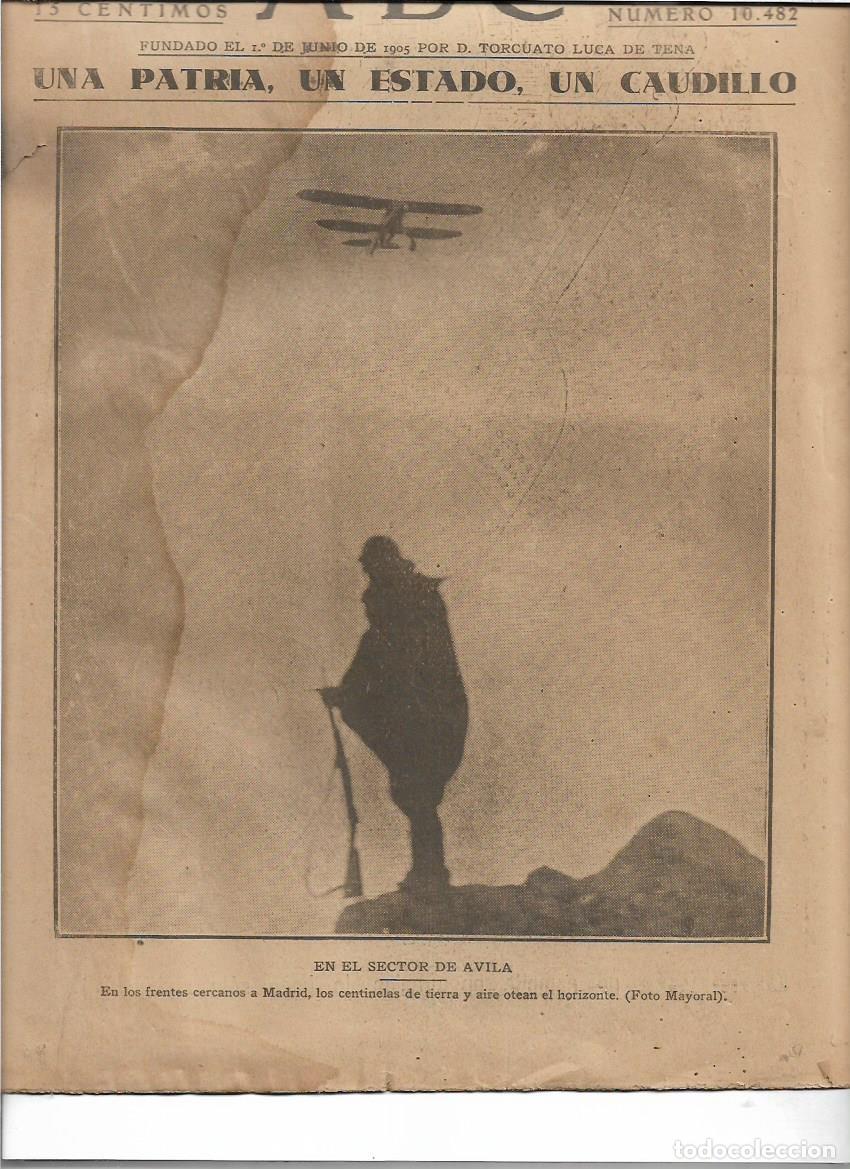 Collectionnisme de Revues et Journaux: 1937 GUERRA CIVIL SECTOR AVILA CENTINELA AVIACION PUBLICIDAD JANDILLA AMONTILLADO DOMECQ VINO BYASS