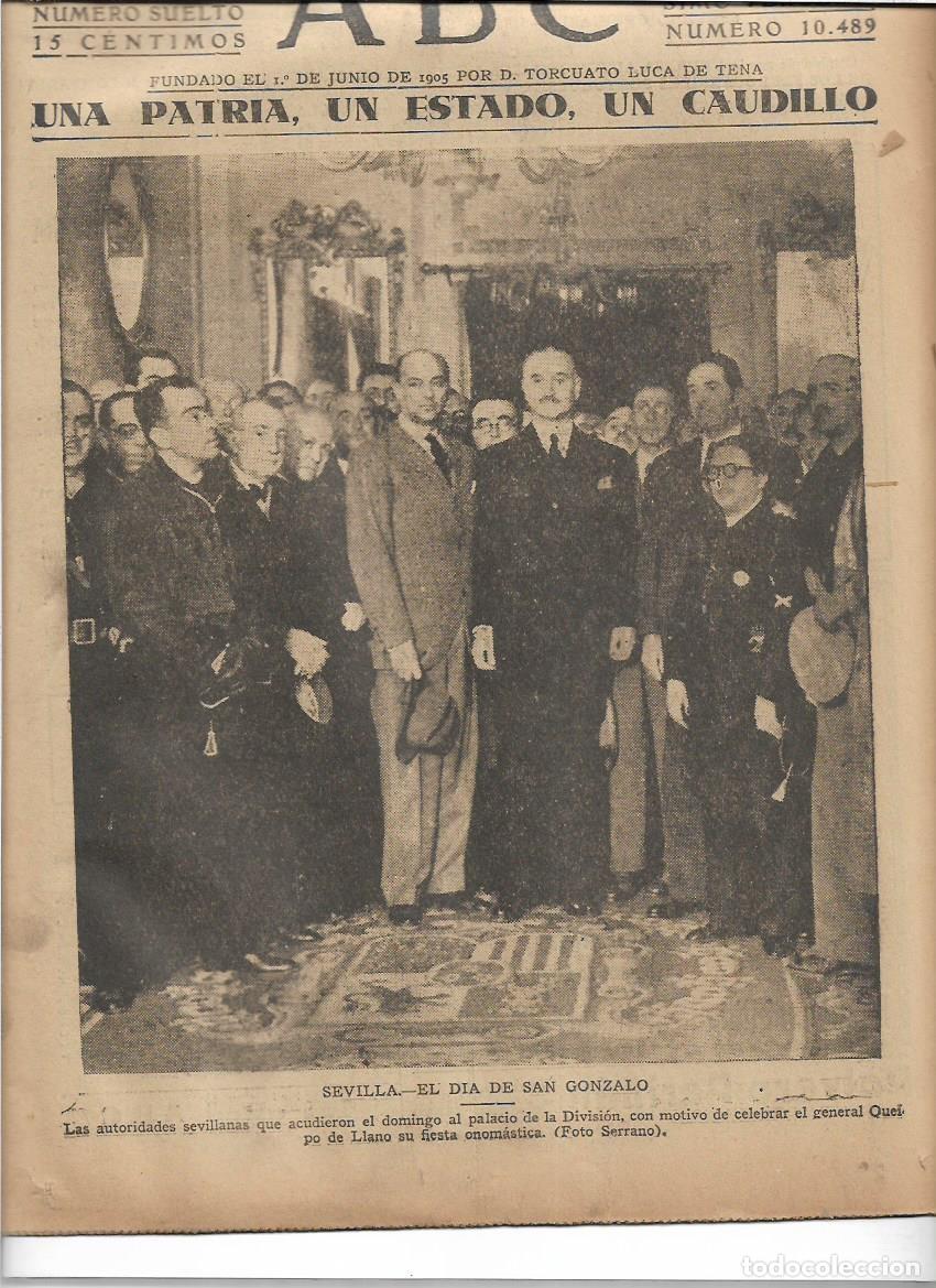 Collezionismo di Riviste e Giornali: 1937 GUERRA CIVIL SEVILLA DIA DON GONZALO QUEIPO DE LLANO DENTIFRICO LA TOJA CO&Ntilde;AC SOBERANO BYASS