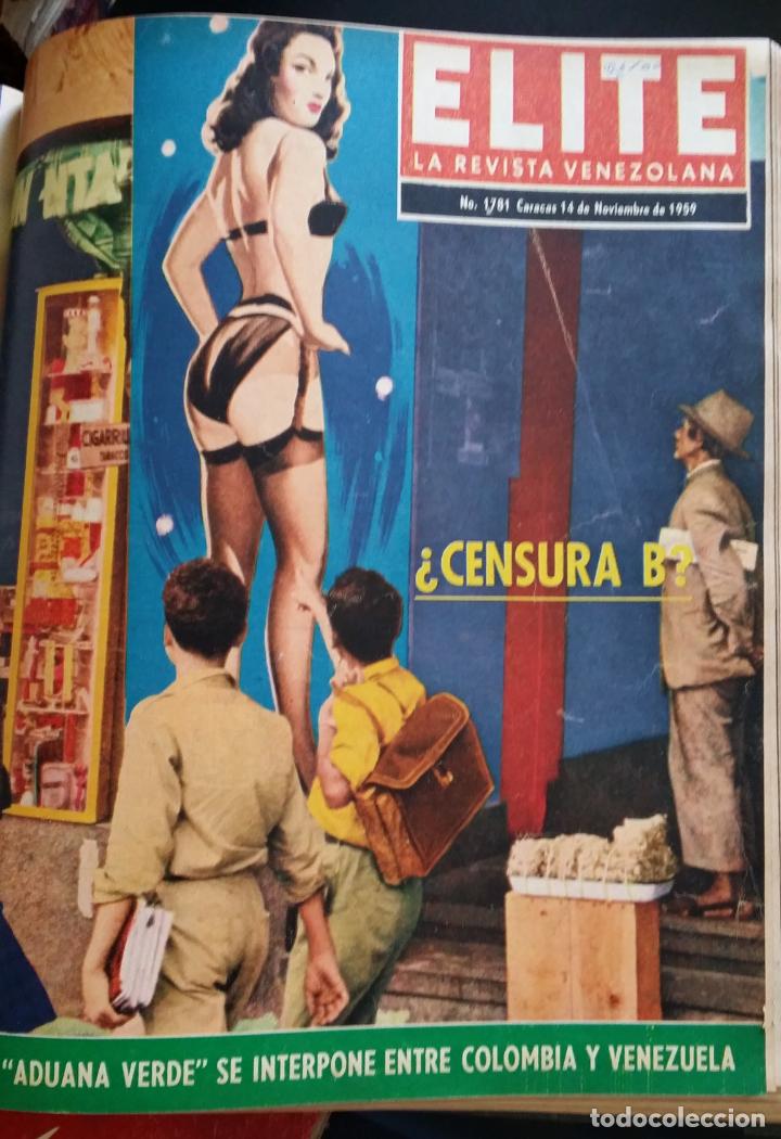 Coleccionismo de revistas y peri&oacute;dicos: Lote de 12 revistas sudamericanas, encuadernadas: ELITE -Venezuela y CARTELES -Cuba (1958-1960)