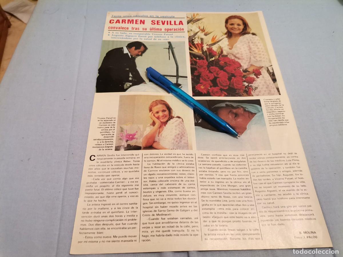 Coleccionismo de Revistas y Peri&oacute;dicos: CARMEN SEVILLA RECORTE REVISTA 1982