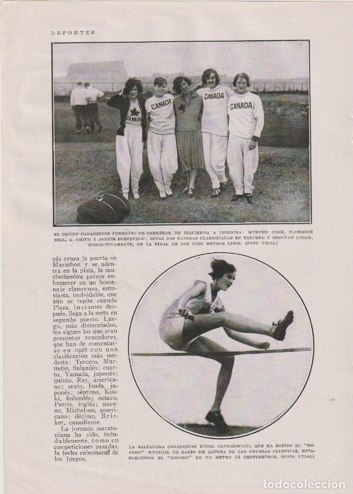 Coleccionismo de Revistas y Peri&oacute;dicos: * AMSTERDAM * Juegos de la IX Olimpiada; esgrima: Lucien Gaudin, Elena Meyer...-1928