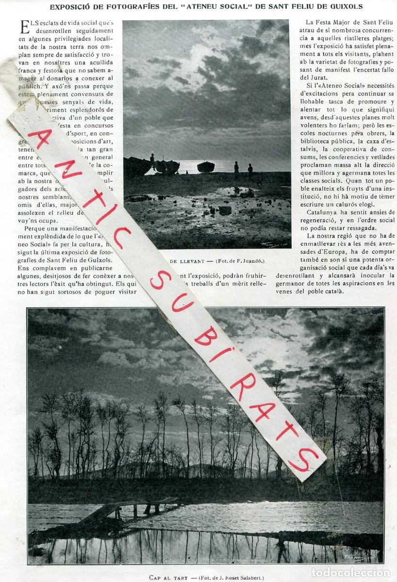 Collection Magazines and Newspapers: REVISTA A&Ntilde;O 1908 ATENEU SOCIAL DE SANT FELIU DE GUIXOLS EXPOSICION FOTOGRAFICA JUANDO ROSET SALABERT