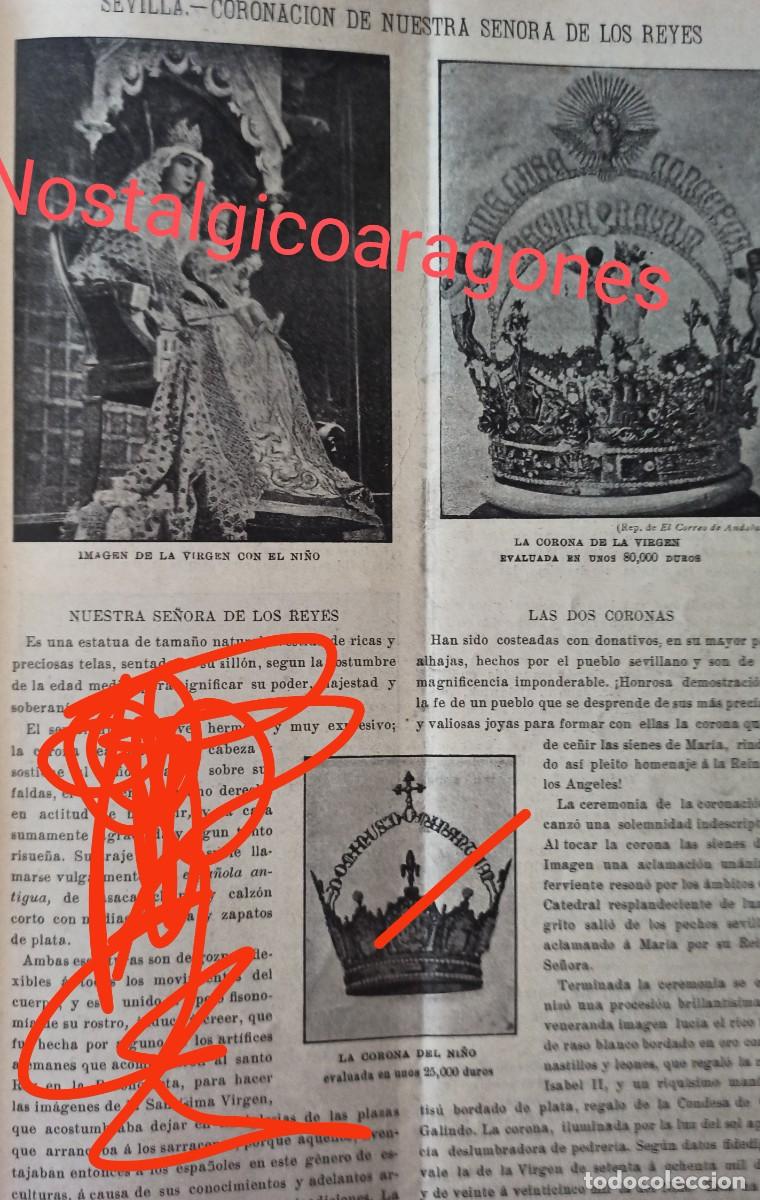 Colecionismo de Revistas e Jornais: Sevilla coronaci&oacute;n N Se&ntilde;ora Reyes Foto revista principio siglo XX 190L