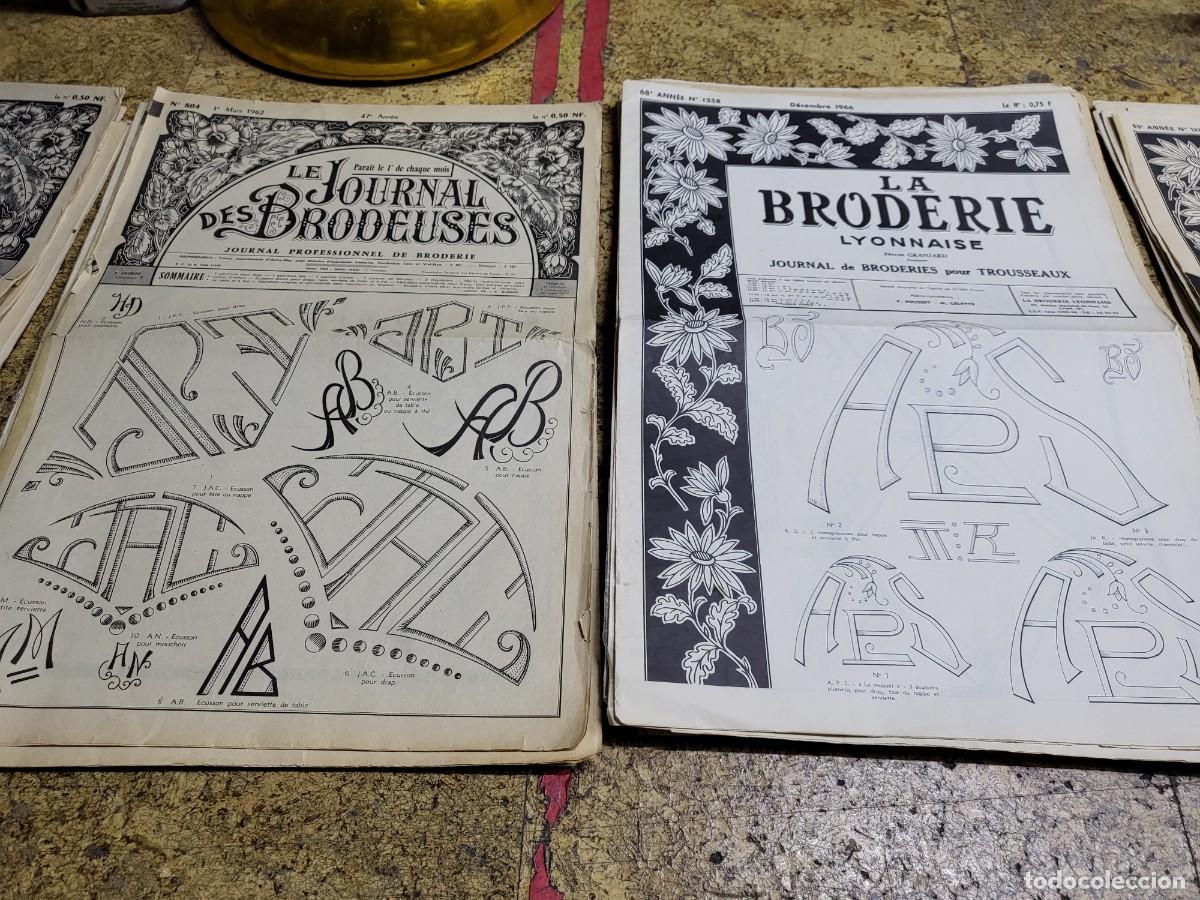 Coleccionismo de Revistas y Peri&oacute;dicos: LOTE LA BRODERIE , REVISTAS CON MOTIVOS PARA BORDAR ,A&Ntilde;OS 60 ,EN FRANCES