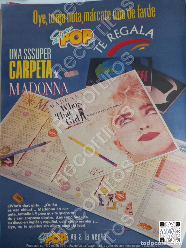 Coleccionismo de Revistas y Peri&oacute;dicos: ANUNCIO SUPER POP MADONNA WHOS THAT GIRL SPANISH AD
