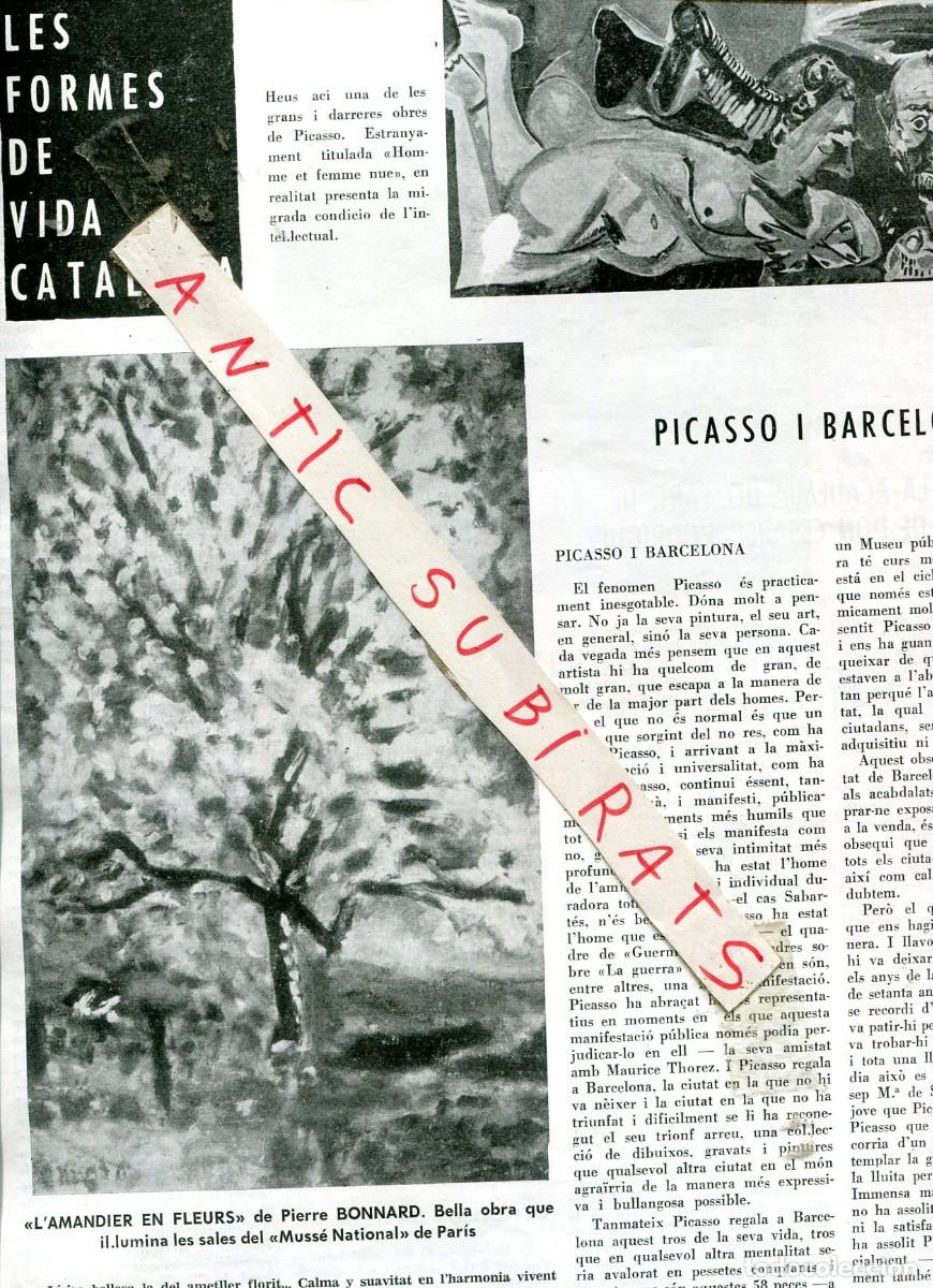 Coleccionismo de Revistas y Peri&oacute;dicos: REVISTA A&Ntilde;O 1968 PICASSO BARCELONA NURIA TORTRAS GRAU GARRIGA FIDEL BOFILL BERGA BALSARENY TRAGINERS