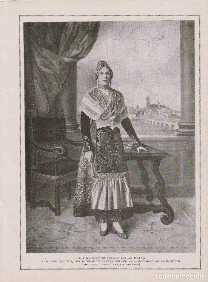 Coleccionismo de Revistas y Peri&oacute;dicos: La Reina Victoria con el traje de charra con que le obsequiaron los salmantinos - 1923