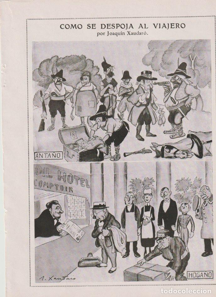 Colecionismo de Revistas e Jornais: Como se despoja al viajero / humor por Joaqu&iacute;n Xaudar&oacute; - 1923