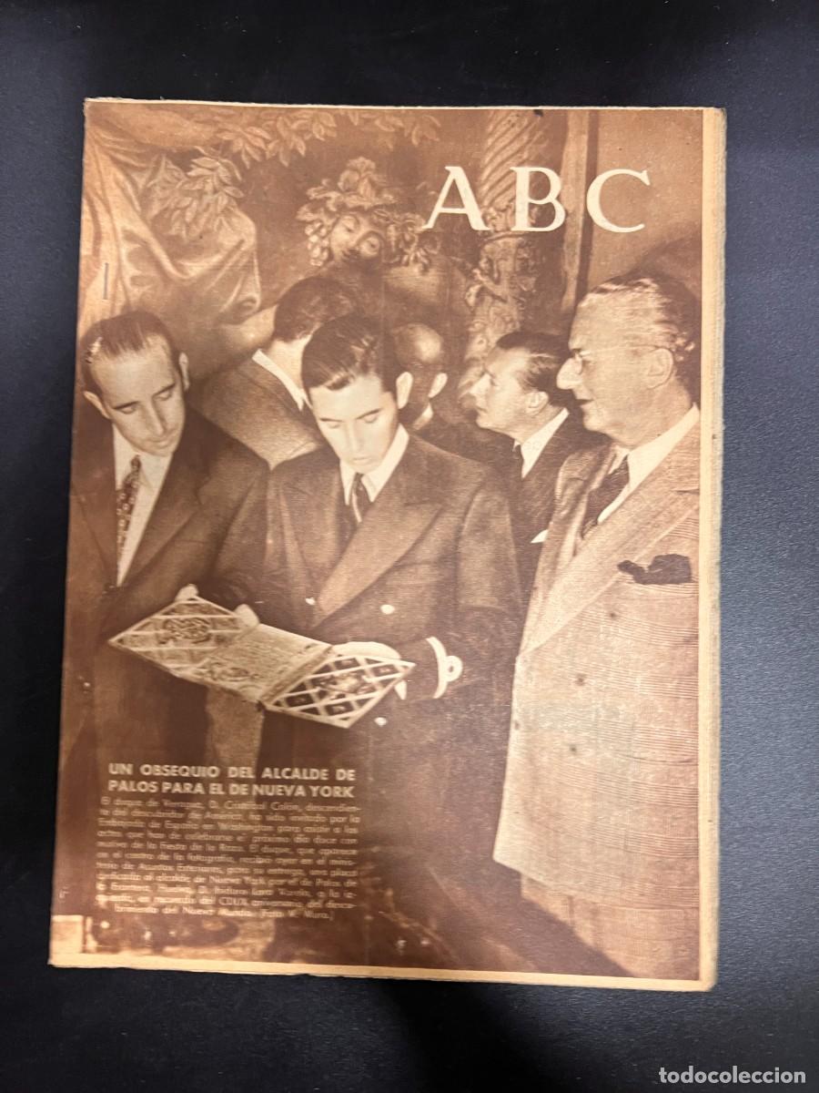 Coleccionismo de Revistas y Peri&oacute;dicos: ABC. OCTUBRE 1951. N&ordm; 14226. OBSEQUIO DEL ALCALDE PALOS PARA EL DE NUEVA YORK. LEER