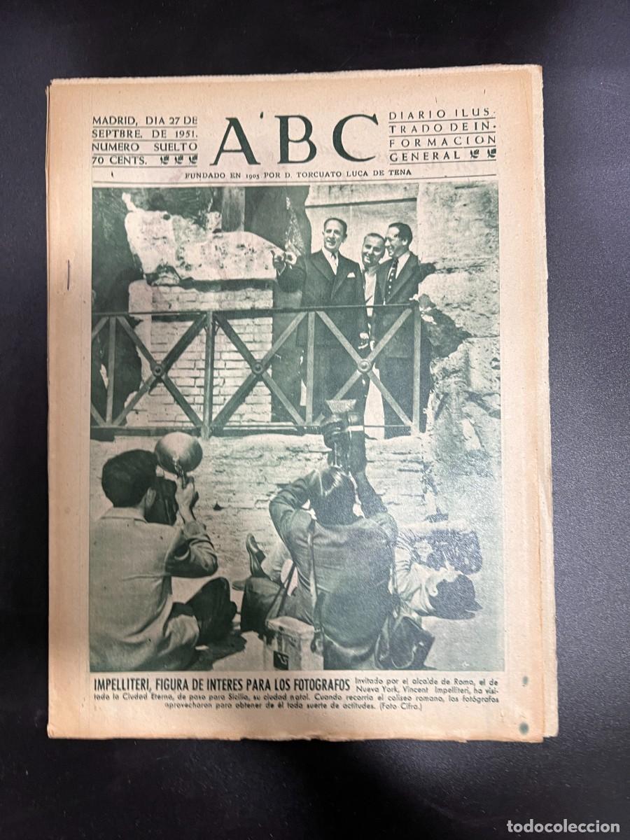 Coleccionismo de Revistas y Peri&oacute;dicos: ABC. SEPTIEMBRE 1951. N&ordm; 14217. IMPELLITERI, FIGURA DE INTERES PARA LOS FOTOGRAFOS. LEER