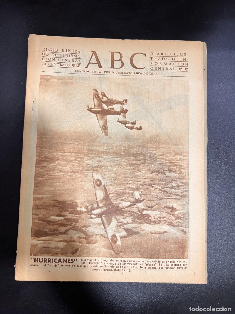 Coleccionismo de Revistas y Peri&oacute;dicos: ABC. SEPTIEMBRE 1951. N&ordm; 14202. HURRICANES - ESCUADRILLA DE AVIONES HAWKER TIPO HURRICAN. LEER