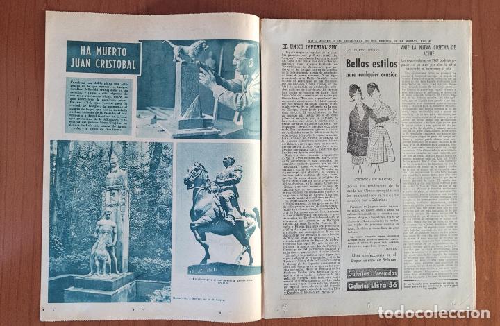 Coleccionismo de Revistas y Peri&oacute;dicos: Recortes ABC 21-9-61. Fallecimiento escultor Juan Crist&oacute;bal