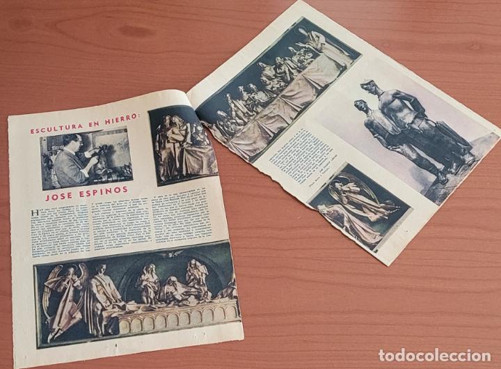 Coleccionismo de Revistas y Peri&oacute;dicos: Recortes ABC Jos&eacute; Espinos. Escultura en hierro